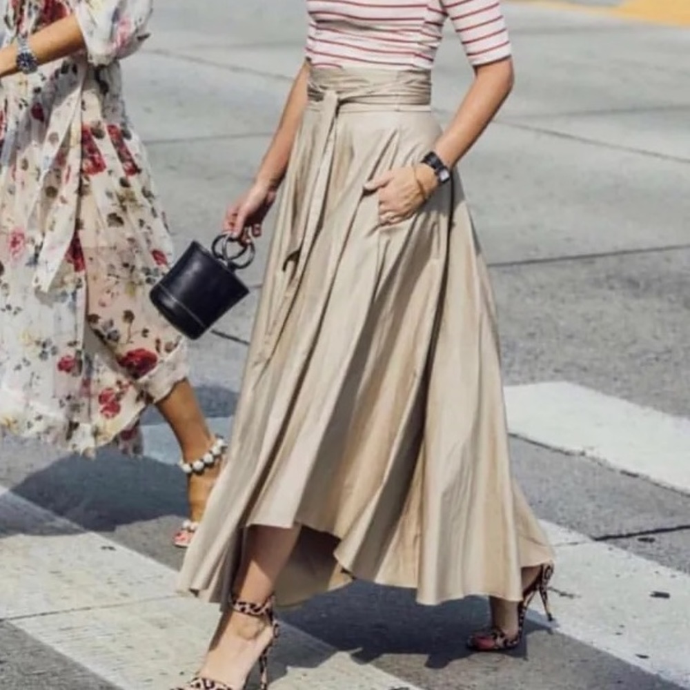 Tibi Black Full Skirt with Belt XS/S